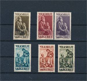 SAARGEBIET xx Mi 128-33, 1928 Volkshilfe uten toppverdi (€ 200)