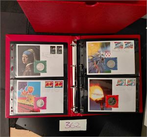 NEDERLAND-MYNTBREV  33 myntbrev (ECU-Brief 11-42) i perm med kassett