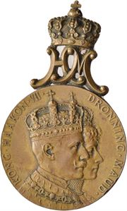 Kroningsmedaljen Haakon VII i bronse. Kv.01