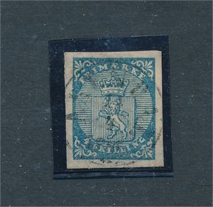 Nk 1 o. Pent merke med svakt fullstempel "ARENDAL"