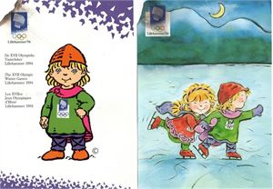 OL 94. Kort signert Hjalmar Andersen, Hjallis.