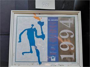 OL 1994 LILLEHAMMER OL-aksjen ferdig innrammet