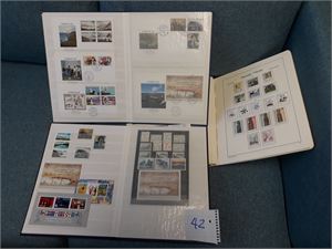 FÆRØYENE xx/FDC komplett samling på LT ark 1975-86 og 2 innstikksbøker med dubletter +  noen FDC og spesialstempler