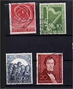 Berlin, AFA 71-74, pent stemplet