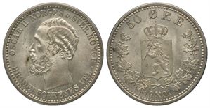 50 øre 1901 Oscar II. Kv.0