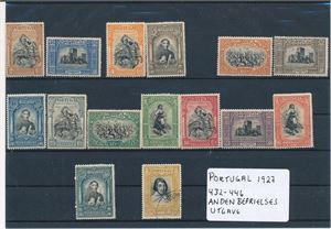 PORTUGAL x Mi 440-54, 1927 2. befrielsesutgave (€ 160 for xx)