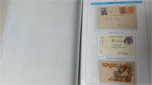 SVERIGE kontorspärm med drygt 60 försändelser 1892 och framåt, bland annat tre st med Landstorm I.