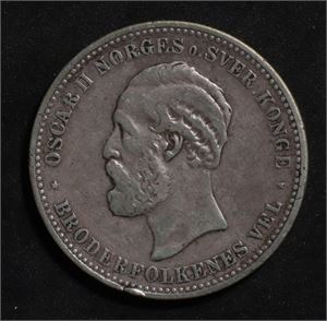 2 kroner 1893 Norge 1 Små kanthakk