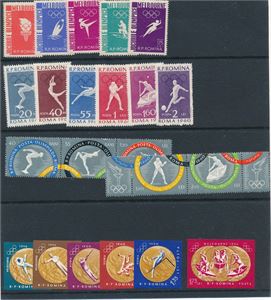 ROMANIA xx komplette serier OL 1956-84 (€ 68)