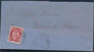 NK 25 på brev st "Porsgrund 8-7-1881" Til Skien