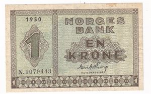 1 krone 1950 N