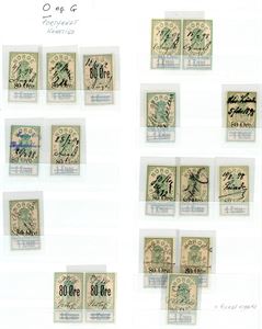 Norske Stempelmerker, montert i 3 innstikkbøker.