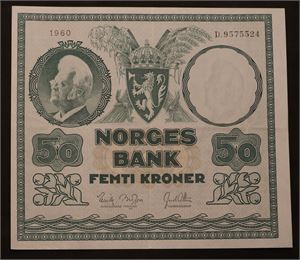 50 kroner 1960 D. Kv.1+