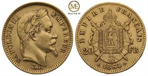 20 francs 1864 Napoleon III. Kv.1+