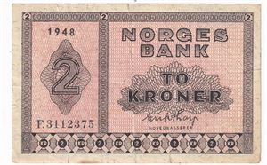 2 kroner 1948 F