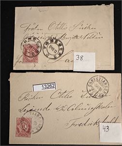 Nk 38 og 43 på hvert sitt brev