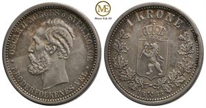 1 krone 1888 Oscar II. Kv.1+/01