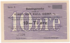 10 øre 1947/48 Kings Bay Kull Comp. Kv.0