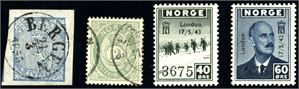 Norgessamling til 1980 i et Leuchtturmalabum, inkludert en ubrukt serie Londonmerkene med overtrykk.