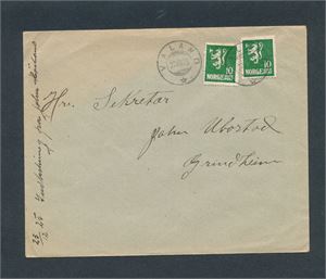 Brev stemplet "VALAND 22 XII 25" (Grad 6)