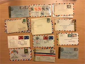 Curacao Lot med ca 30 brev fra Curacao 40/50-tallet.   Mye sensur