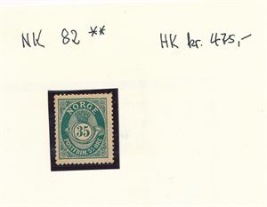Nk 82 xx. Postfriskt 35øre (Hk 475)