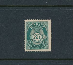Nk 71 xx. 35øre Knudsen. Signert "gs" bak. Foto begge sider (Hk 3500)