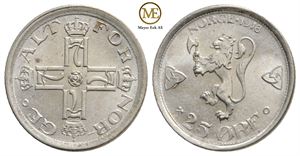 25 øre 1918/6 Haakon VII. Kv.0