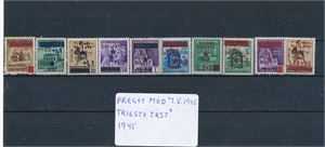 ITALIA x/o diverse overtrykk 1944-45