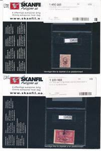 Nk 34, 115 og 182 o. 3 objekter fra Skanfils online-auksjoner med samlet utrop 475 kroner