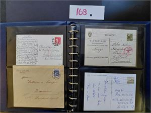 Brev og kort i Safe brevalbum fra frimerkeløse til 1970-tallet. Bør ABSOLUTT kikkes på!