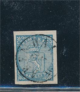 Nk 1 o. 3 normale marger, 1 smal stemplet "ARENDAL"