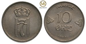 10 øre 1922 Haakon VII. Kv.0