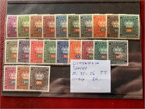 Lichtenstein Tjenestemerker - postfriske