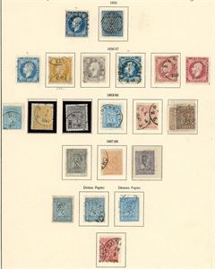 Norgessamling til 1965 på albumblad.