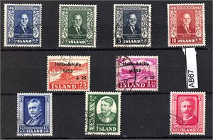 ISLAND o Mi 281-84 og 293-95, 3 serier 1952-54 (€ 76)