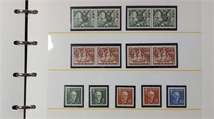 SVERIGE 1936-1994 komplett postfrisk ** samling i tre pärmar inkusive alla BC-CB-par (ett par klippta eller