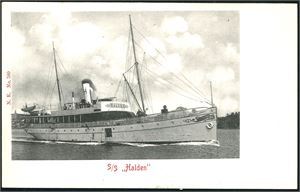 S/S Halden. Tre ulike kort i småformat.