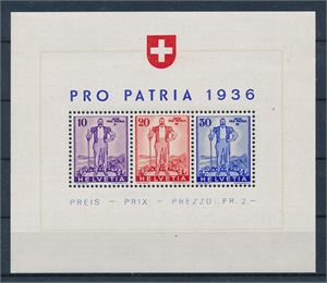 SVEITS xx Mi Bl 2, 1936 Pro Juventute (€ 370)