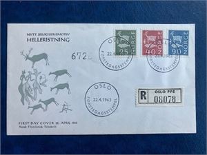 NK 517,521 og 529 Bruksmerker FDC