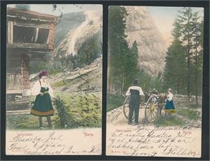 SÆTERSDALEN NORGE (M & Co 147 og 148). Begge sendt fra New York til Grimstad 1904