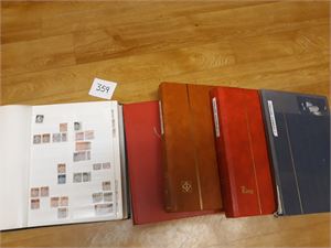 GB samling og dubletter i 5 innstikksbøker, gammelt til nytt. Oppsatt etter AFA, vekt 7,2 kilo