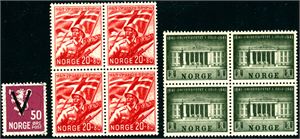 Noen norske merker i konvolutt.