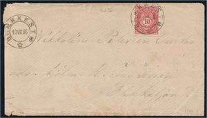NK 53II på litt slitent brev st "Brekkestø 13 VIII 86" til Flekkefjord