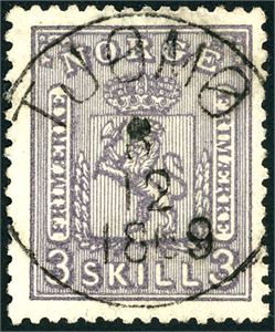 13 a. 3 skill 3, rettvendt fullstemplet "Tjømø 8.12.1869".