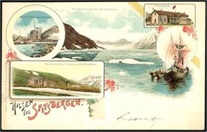 Hilsen fra Spitsbergen. To ulike kort. K-1/3