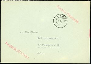 Drøyt 200 konvolutter, alle sendt som "Portofri Tjenestesak" av tyskerne under WW2. Alle med tilknytning til Norge.