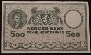 500 kroner 1967 A. Kv.1/1+