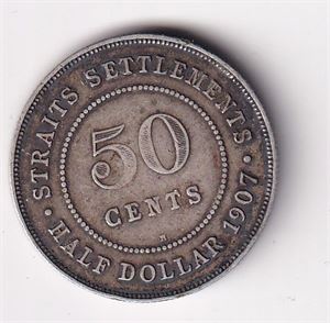 Straits Settlements 50 cents - 1907