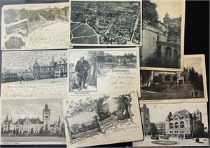 REICH (2 fra Polen) - POSTKORT 10 kort i blandet kvalitet, mest bilder av bygninger. Alle postsendt